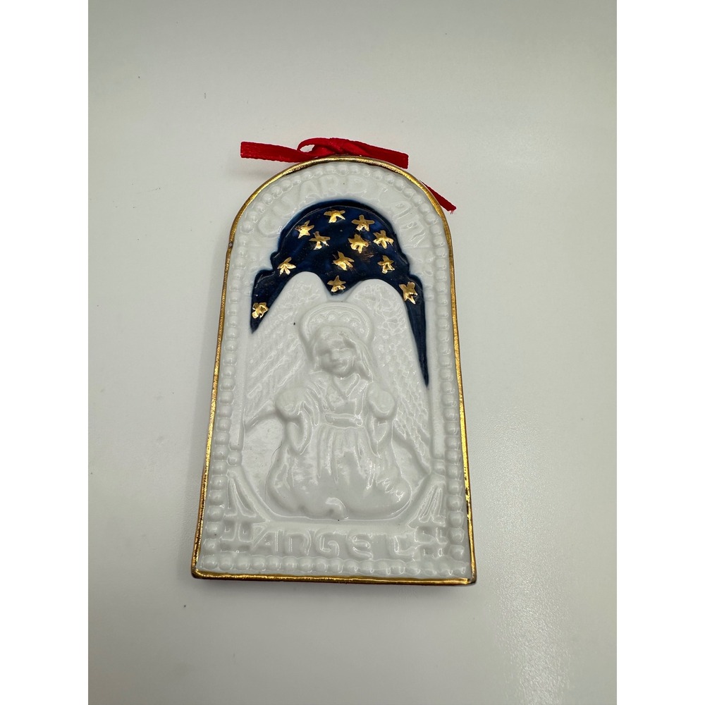 Mary B Guardian Angel Ceramic Ornament Gold Star Blue Sky Autom China Vintage